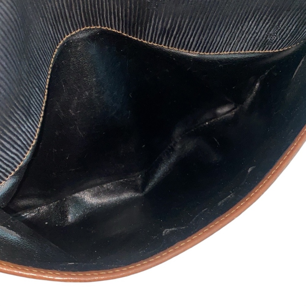 Salvatore Ferragamo Vintage Black Brown Leather Crossbody Handbag - Picture 12 of 13